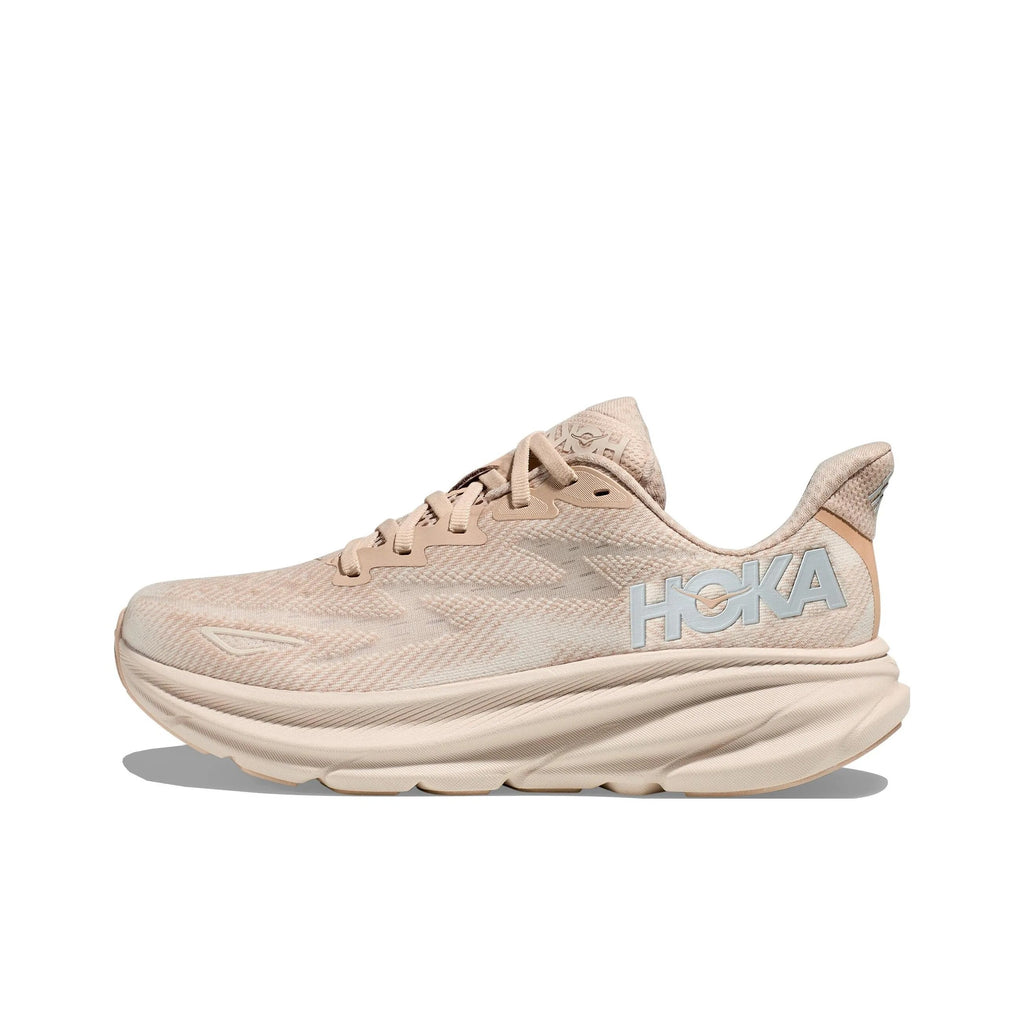 HOKA Clifton 9 Running Shoes in Beige and Tan