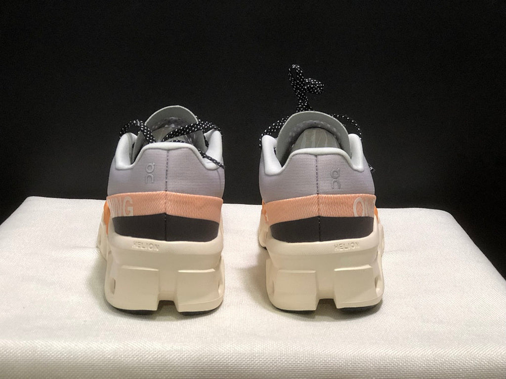 On Cloudmonster 2 Running Shoes, Gray and Peach