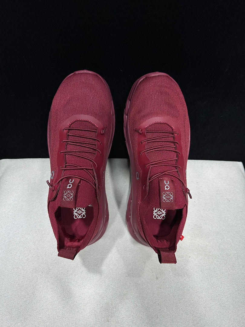 On x Loewe Cloudtilt Sneakers in Cherry Burgundy