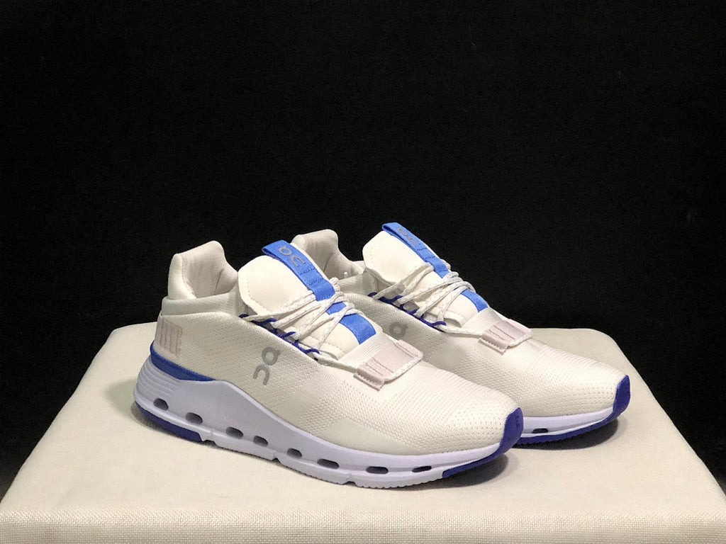 On Cloudnova 1 Sneakers, White and Blue