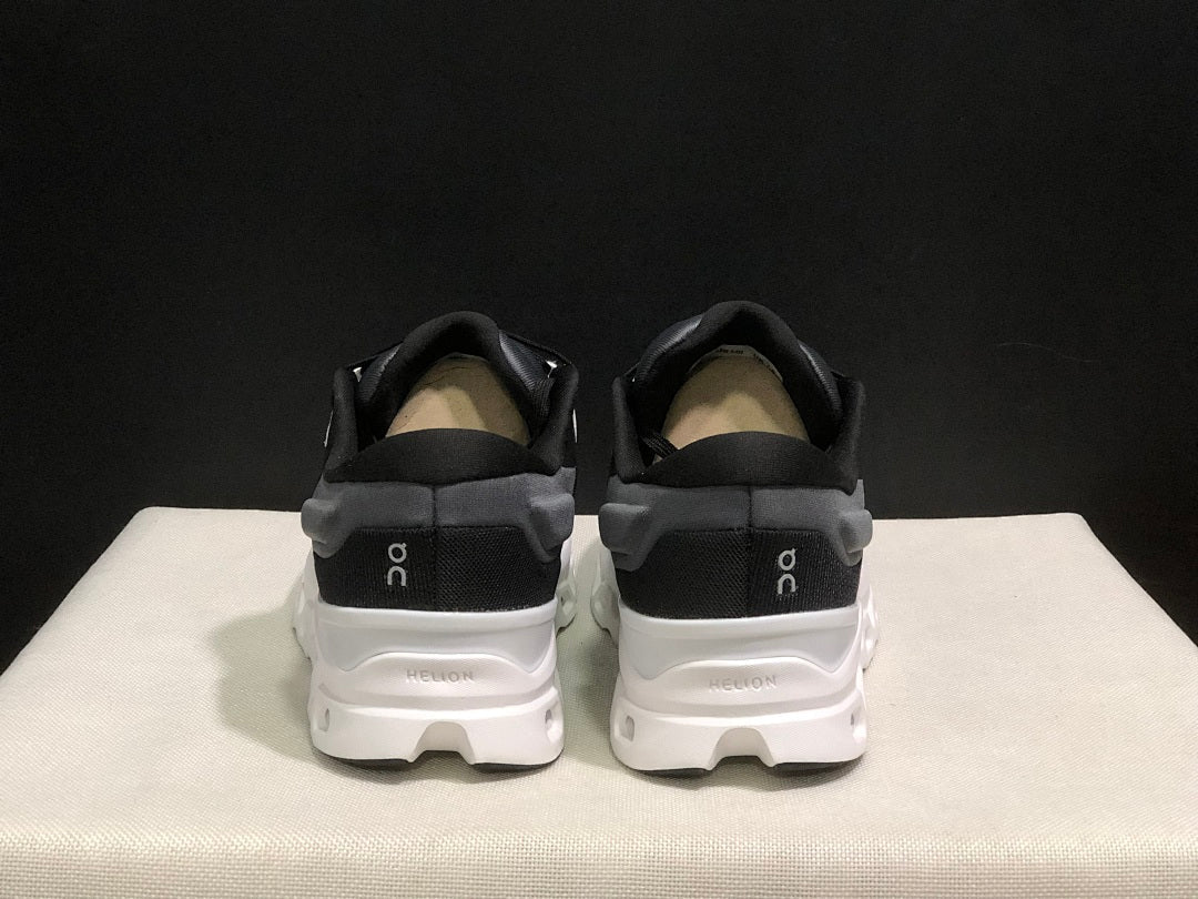 On Cloudstratus 3 Running Shoes, Black and White
