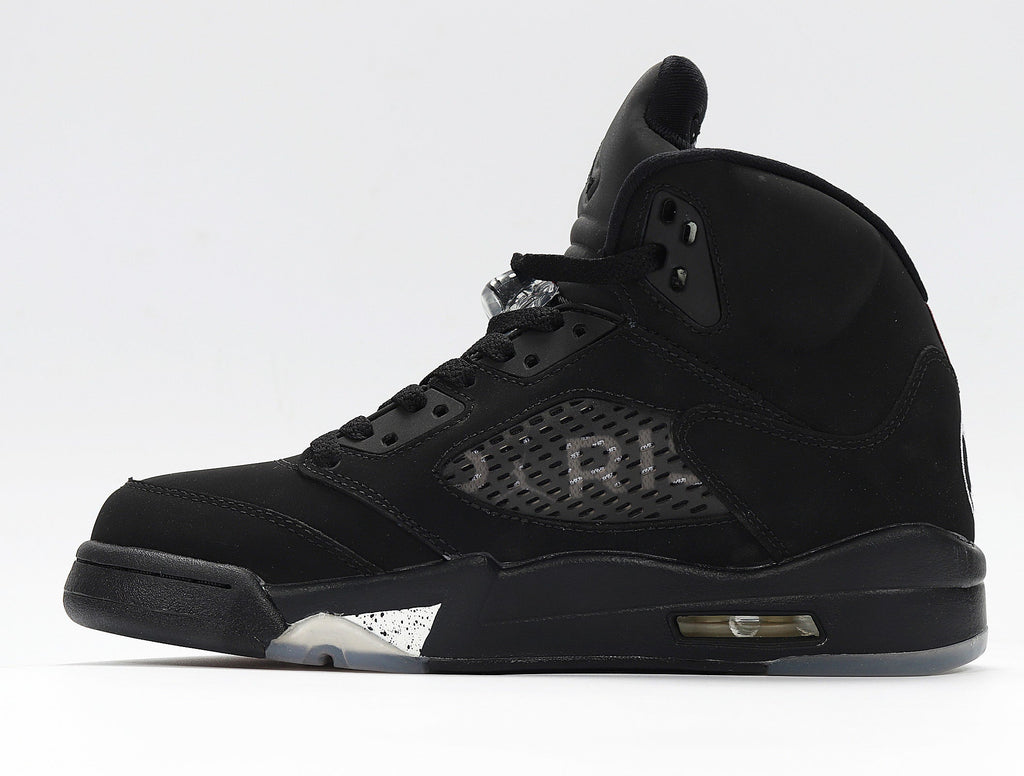 Air Jordan 5 Retro Black Silver High-Top Sneakers AV9175-001