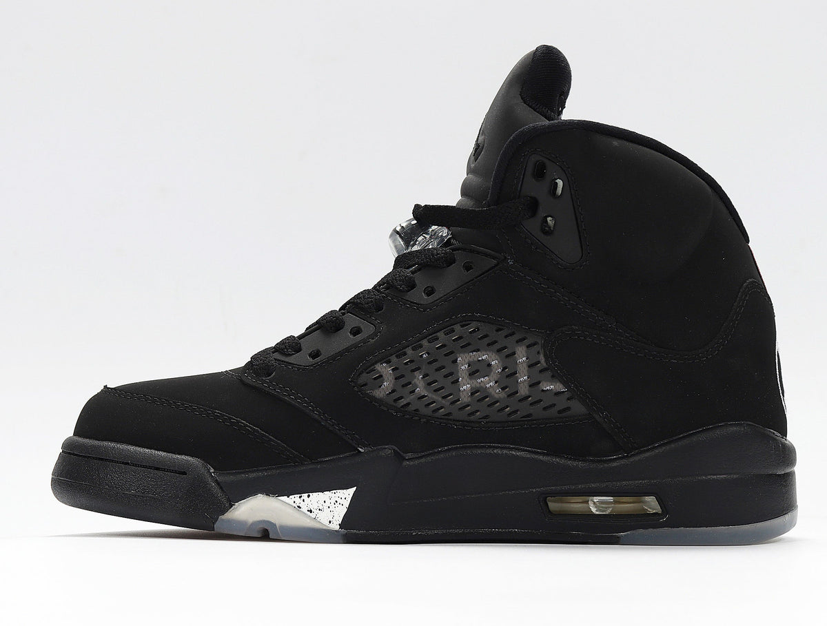 Air Jordan 5 Retro Black Silver High-Top Sneakers AV9175-001