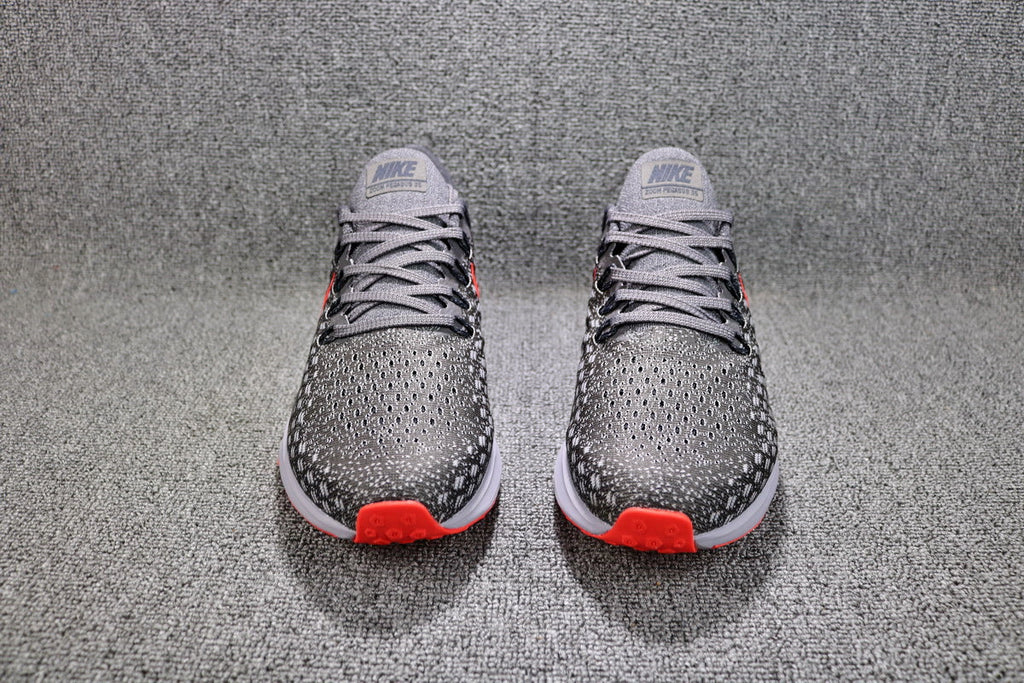 Nike Air Zoom Pegasus 35 Running Shoes, Grey/Crimson 942851-006