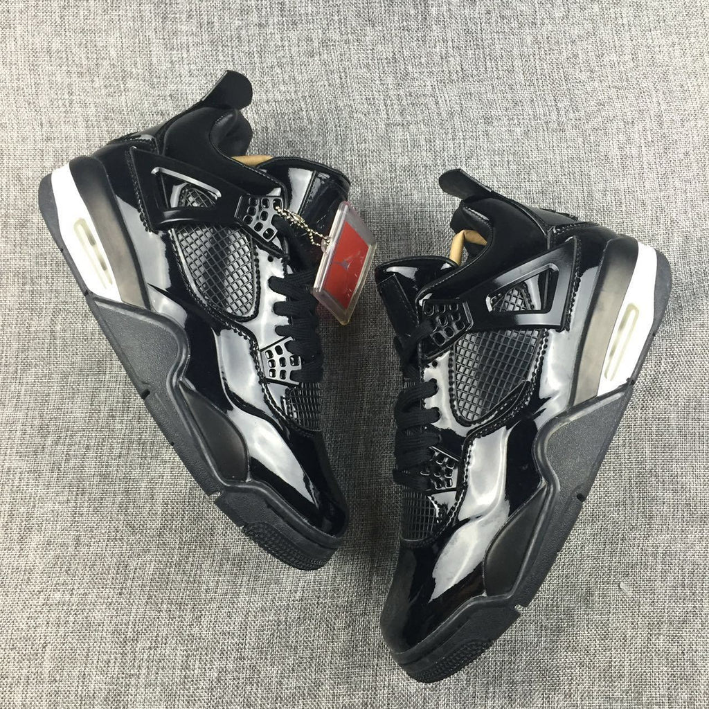 Jordan Air Jordan 4 Black Glossy Sneakers