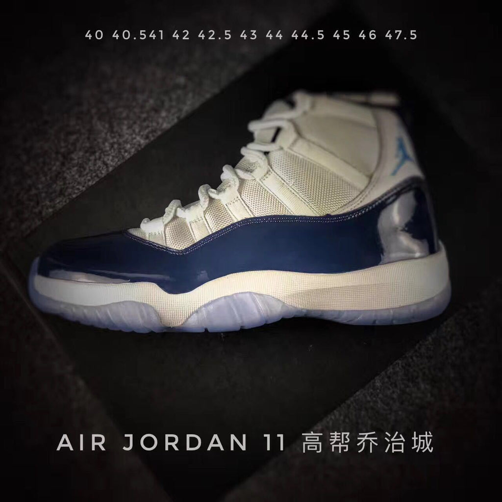 Jordan 11 Georgetown Navy High-Top Sneakers