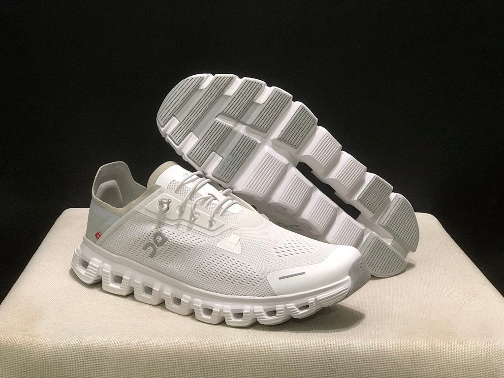 On Cloud 6 Coast Sneakers, White and Gray