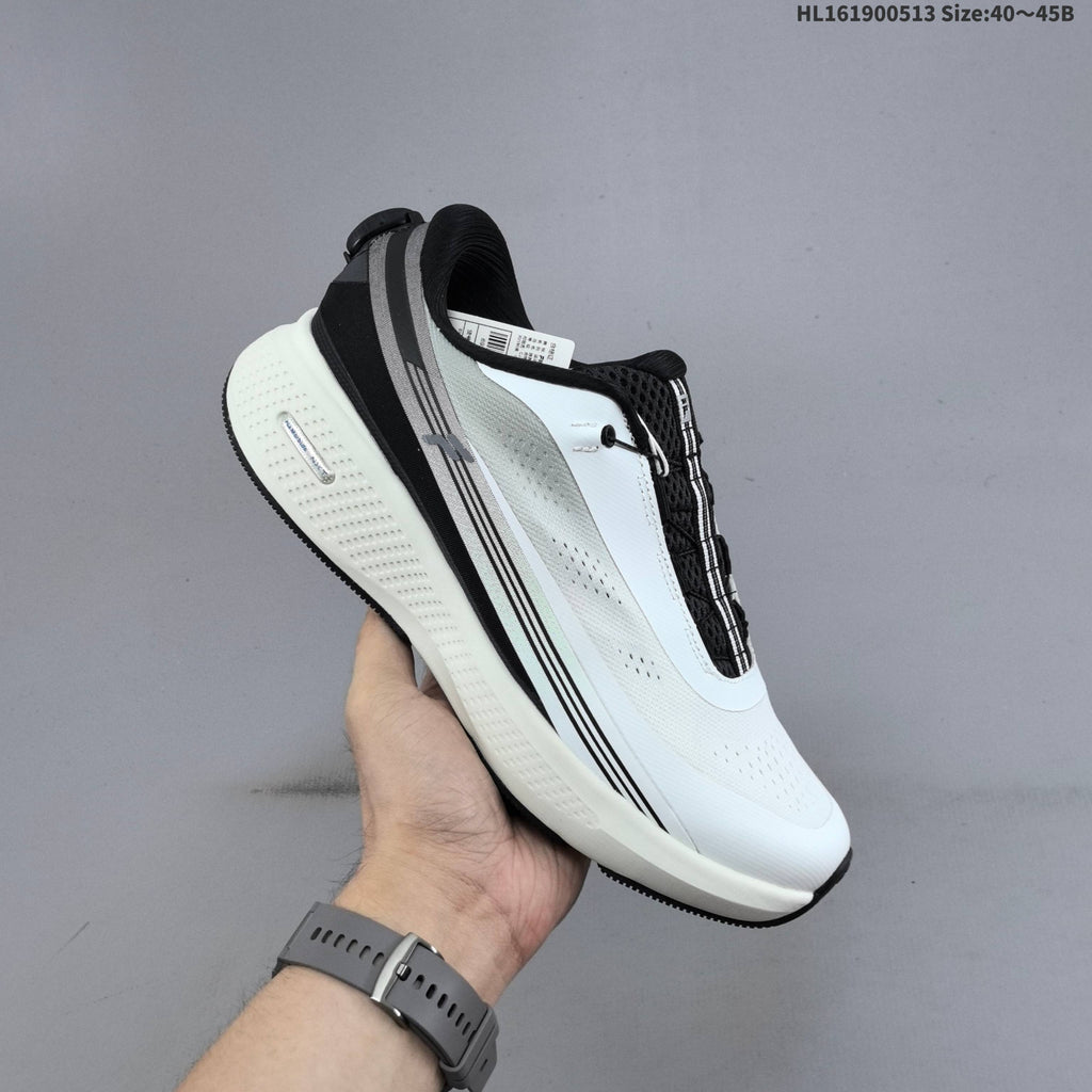 FILA Nuvole Run 3+ Running Shoes, White and Black