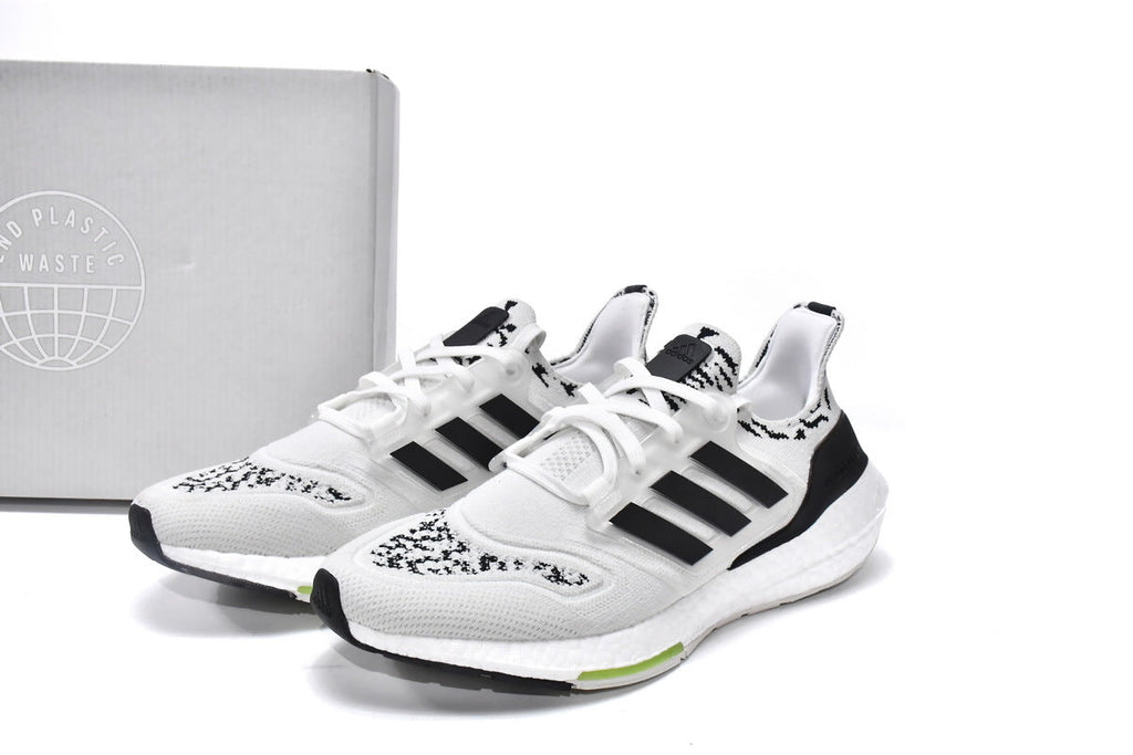adidas UltraBoost 22 GX5573 White Black Zebra Running Shoes