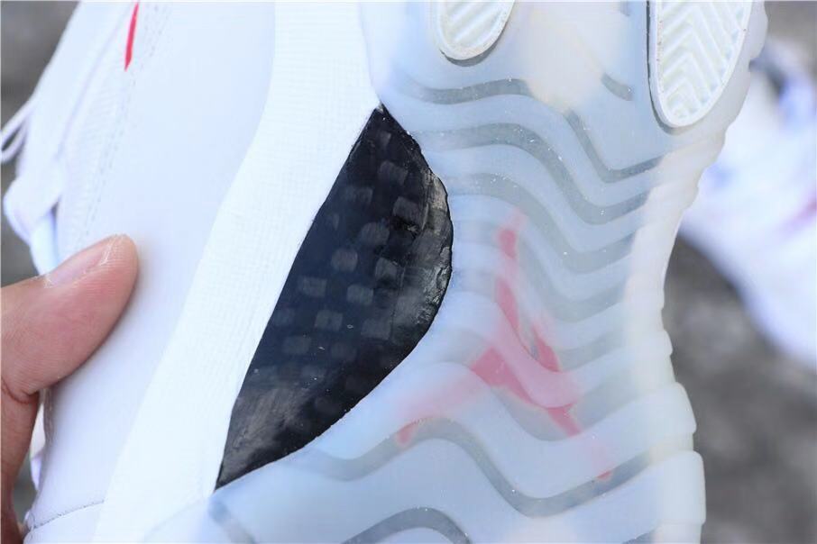Jordan Air Jordan 11 Platinum Tint White High-Top Sneakers