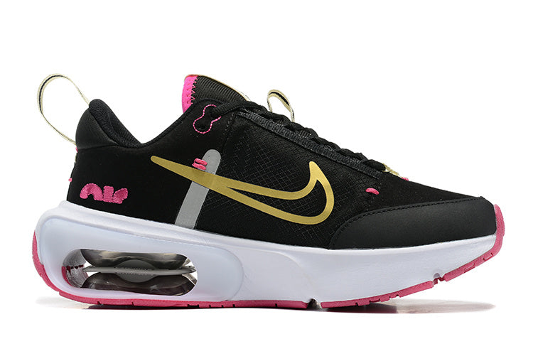 Nike Air Max Black and Gold Sneakers with Pink Accents