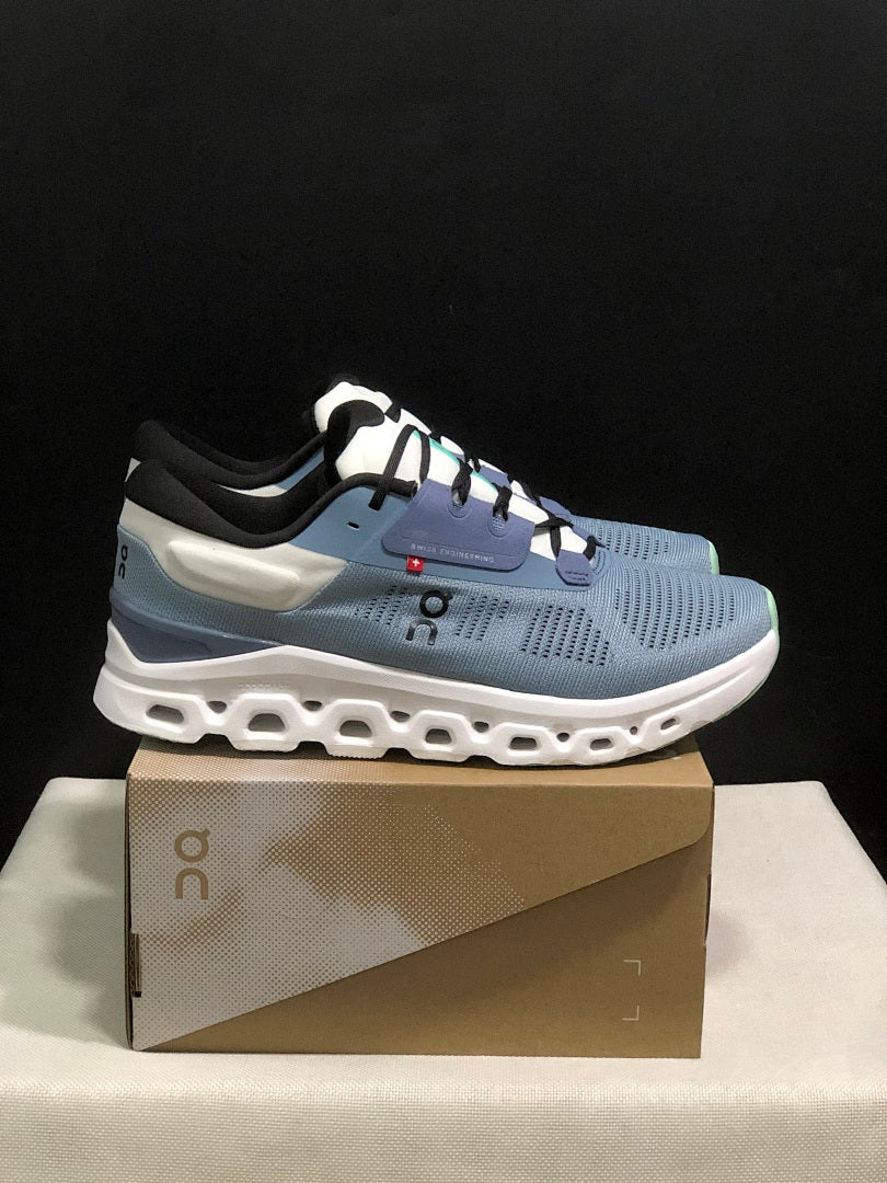 On Cloudstratus 3 Running Shoes, Blue Gray