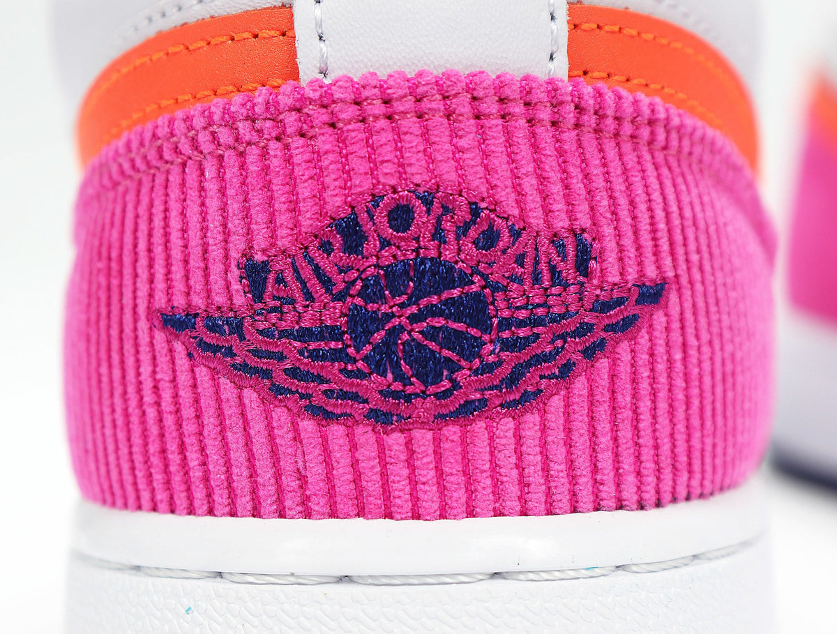 Jordan 1 Low SE Pink Gray Orange Sneakers 554723-502