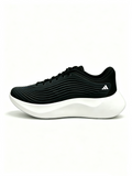 Black and White Adidas Running-Style Sneakers