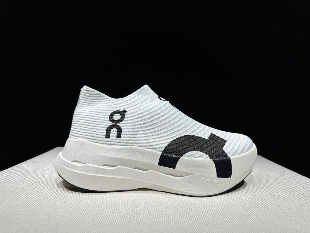 On Cloudboom Strike LS White Black Running Shoes