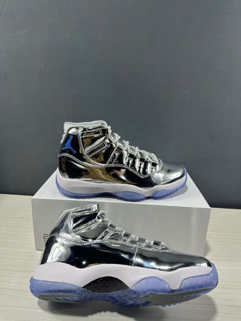 Jordan Air Jordan 11 Retro Liquid Silver High-Top Sneakers