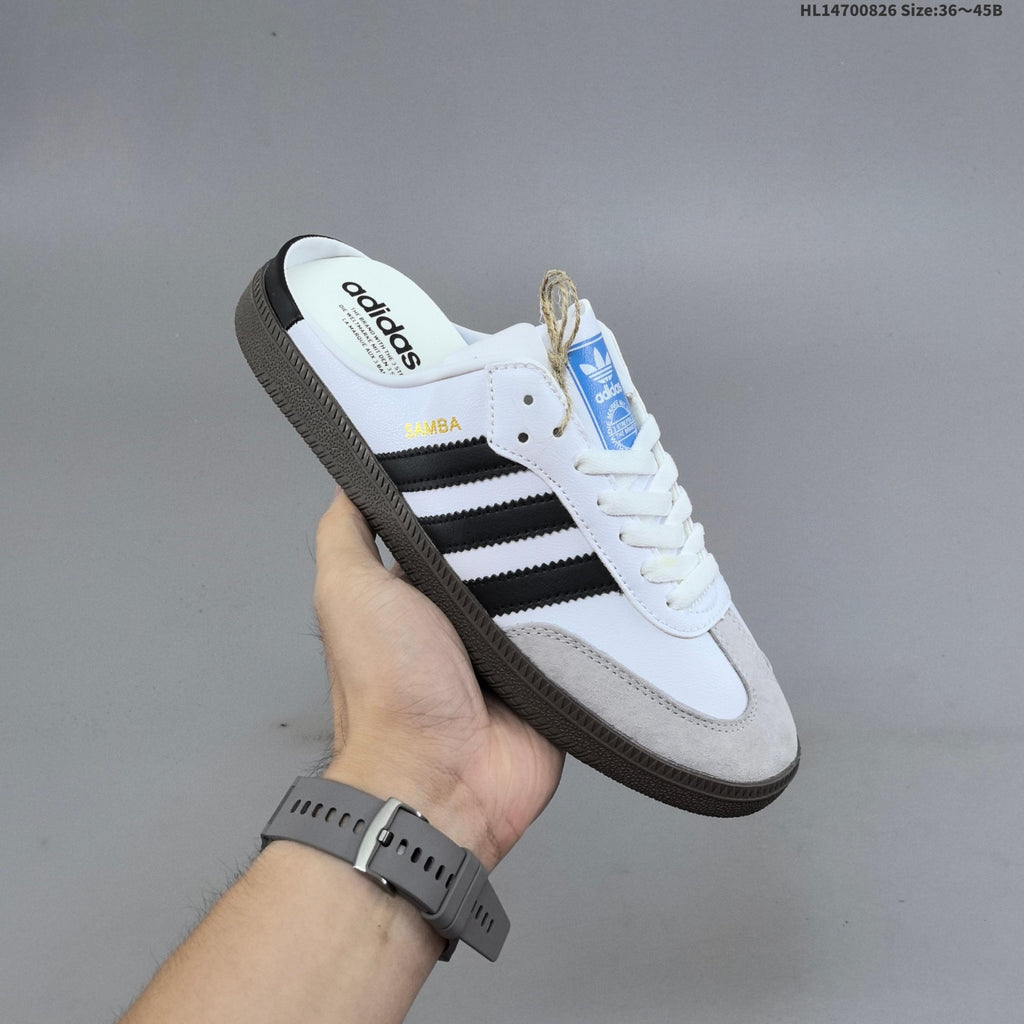 Adidas Originals Samba OG Mule Sneakers White Black LB3814