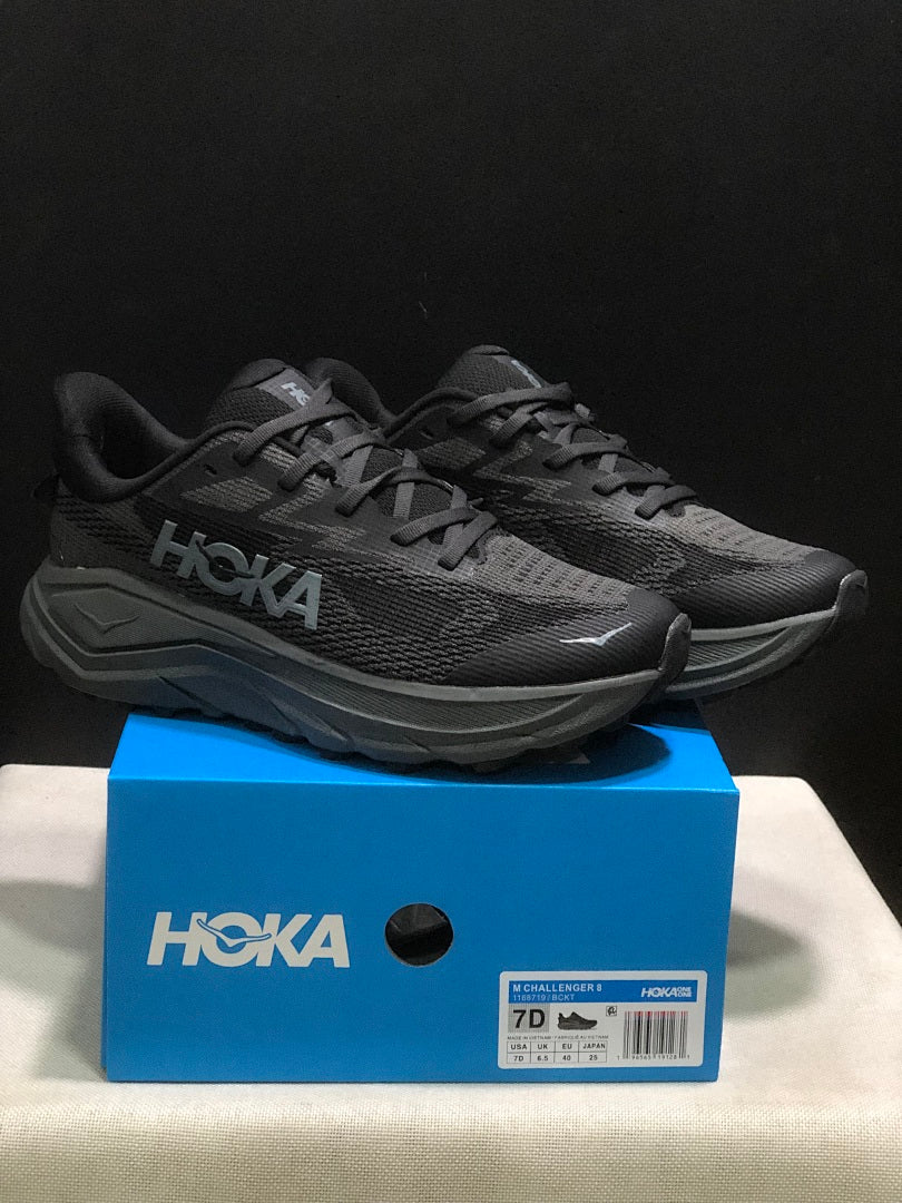 HOKA Challenger 8 Trail Running Shoes in Black