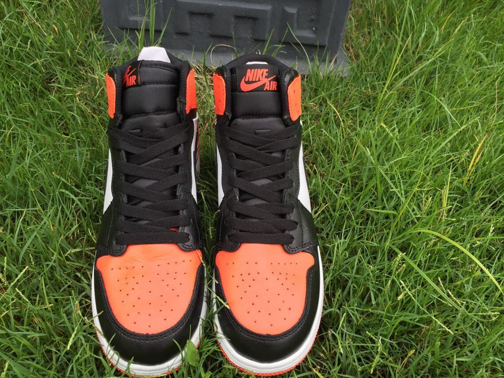 Jordan 1 High Women's Black Orange White Sneakers