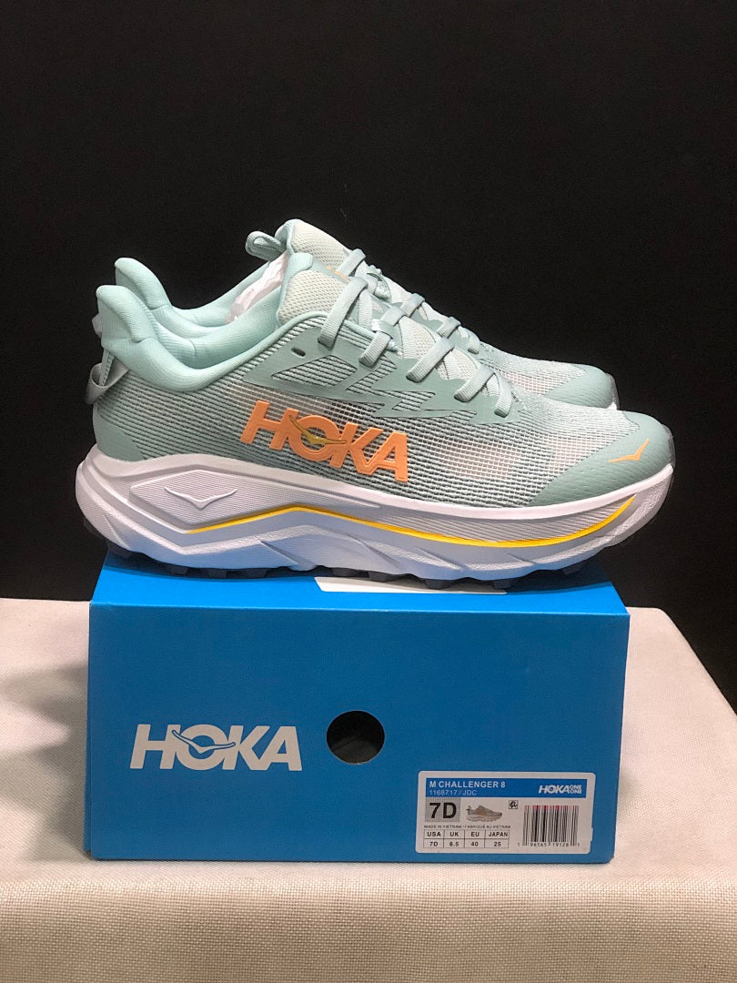 HOKA Challenger 8 Trail Running Shoes, Sage and Coral