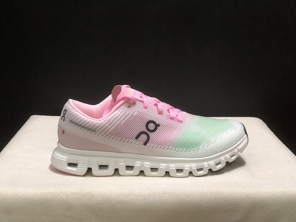 On Cloud 6 Push Sneakers in Pink, Green and White