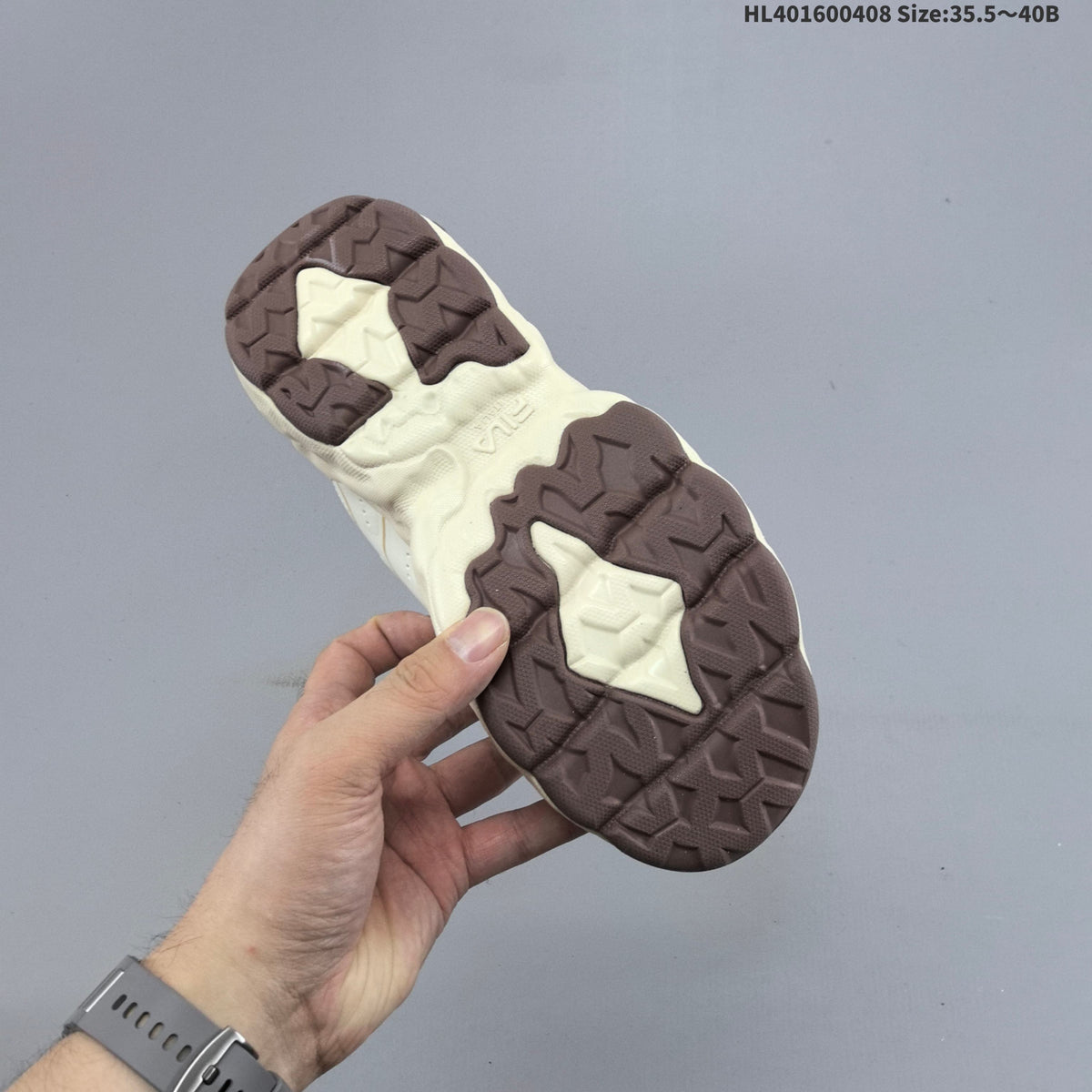 FILA Chunky Sneakers in Cream and Brown