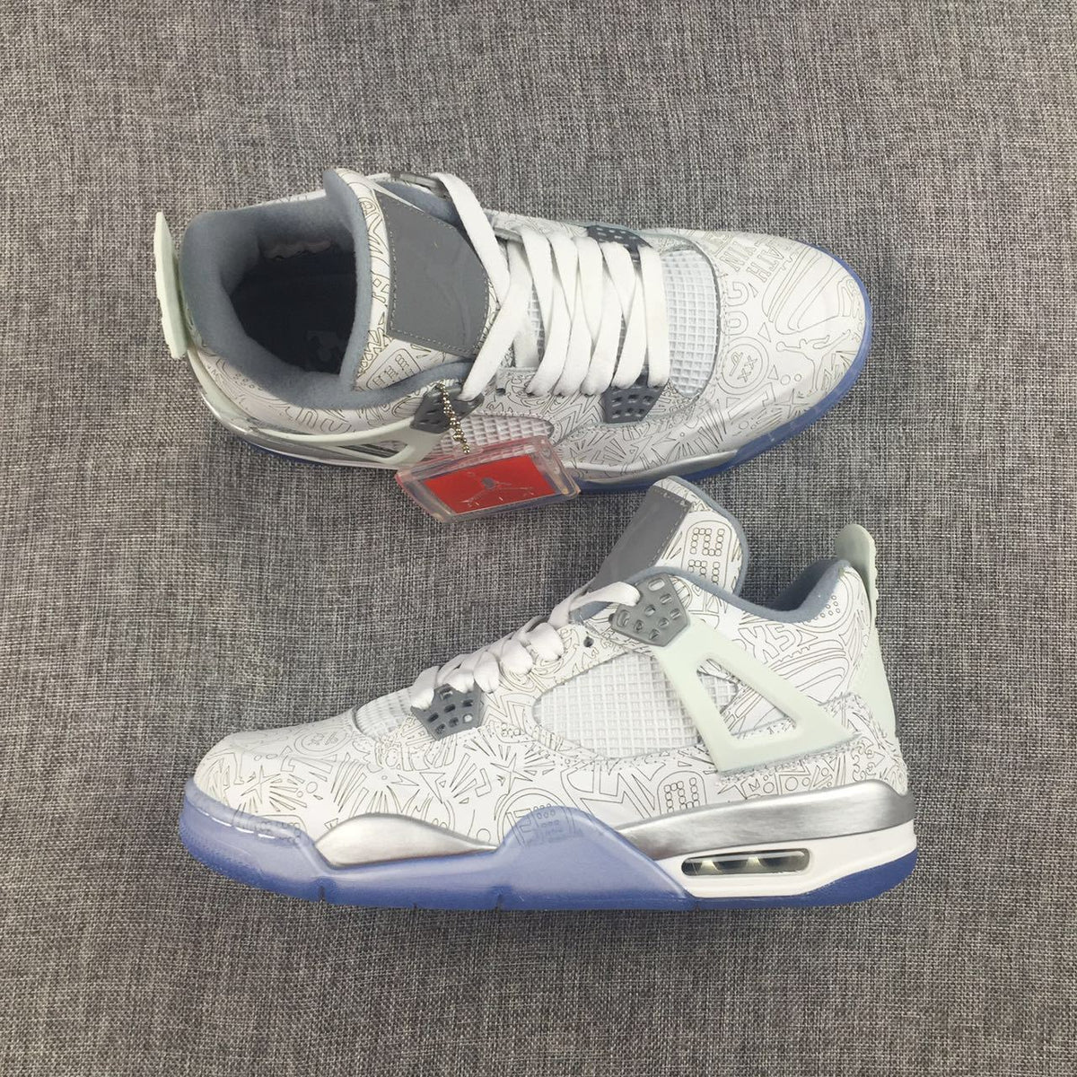 Jordan Air Jordan 4 Laser Platinum Sneakers