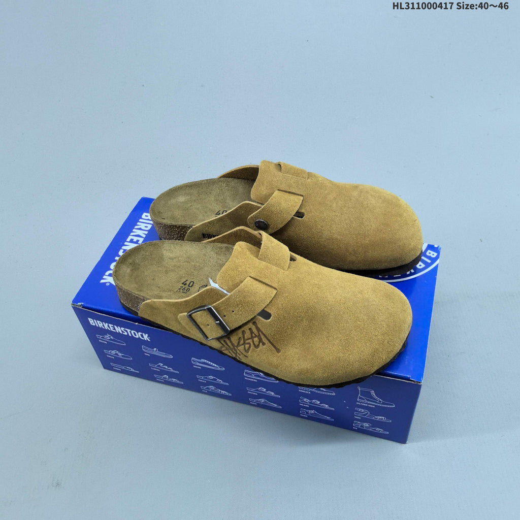 Birkenstock Boston Clog-Style Sandals in Suede