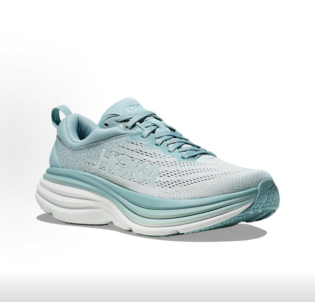 HOKA Bondi 8 Running Shoes in Light Blue