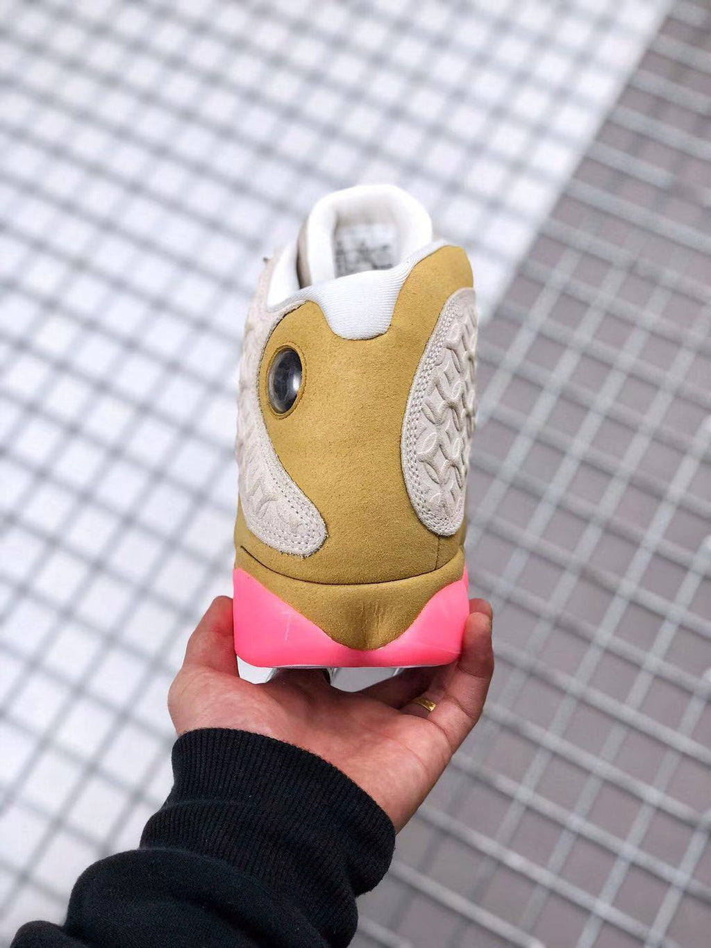 Air Jordan 13 CNY Sneakers in White, Gold and Pink
