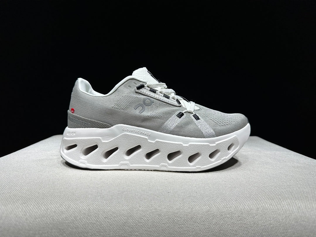 On Cloudeclipse Running Shoes, Gray and White
