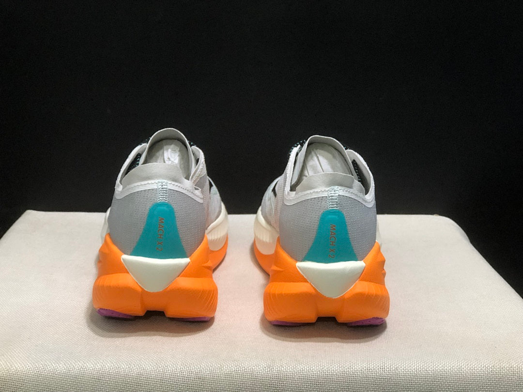 HOKA Mach X 2 Running Shoes in Gray and Orange