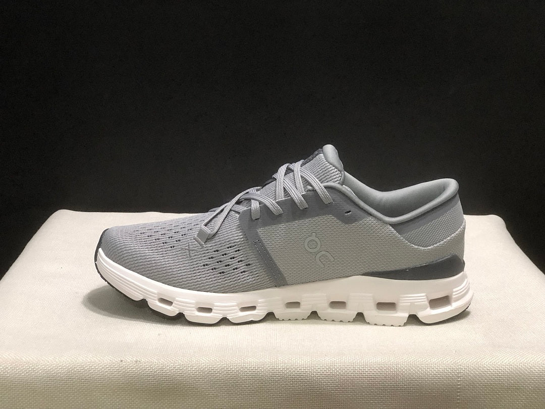 On Cloud X 4 Sneakers in Alloy and Ivory