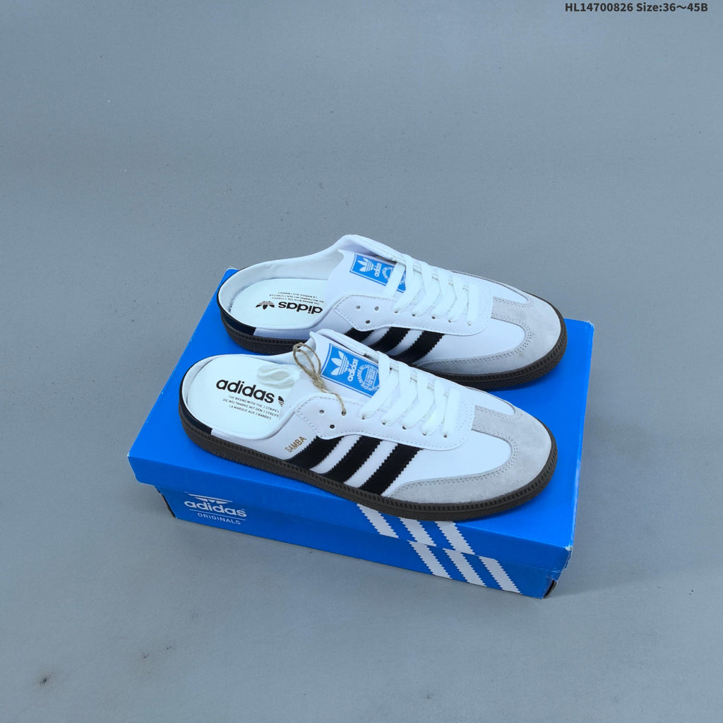 Adidas Originals Samba OG Mule Sneakers White Black LB3814