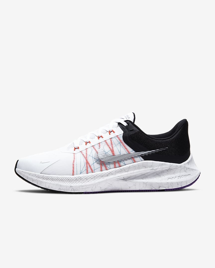 Nike Zoom Winflo 8 Running Shoes White Black CW3419-101