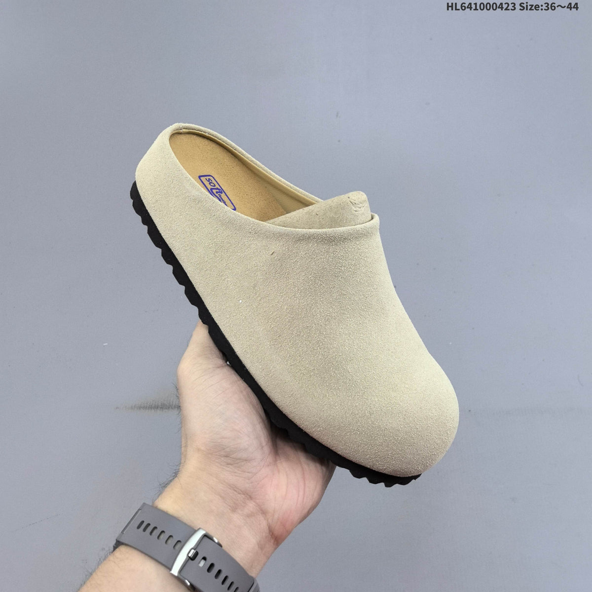 Birkenstock Suede Clog Mule in Tan or Cream