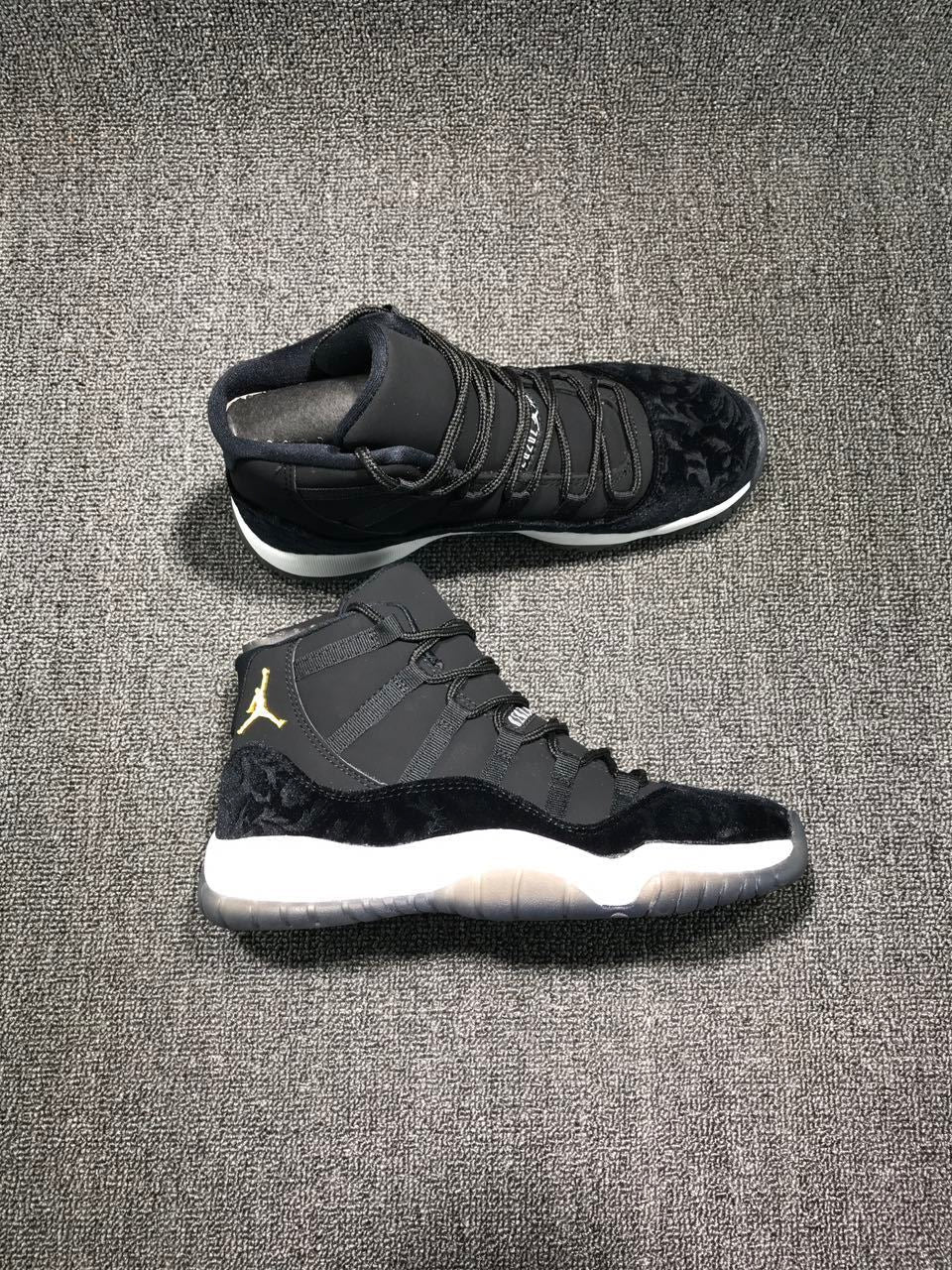 Jordan 11 Black Velvet High-Top Sneakers