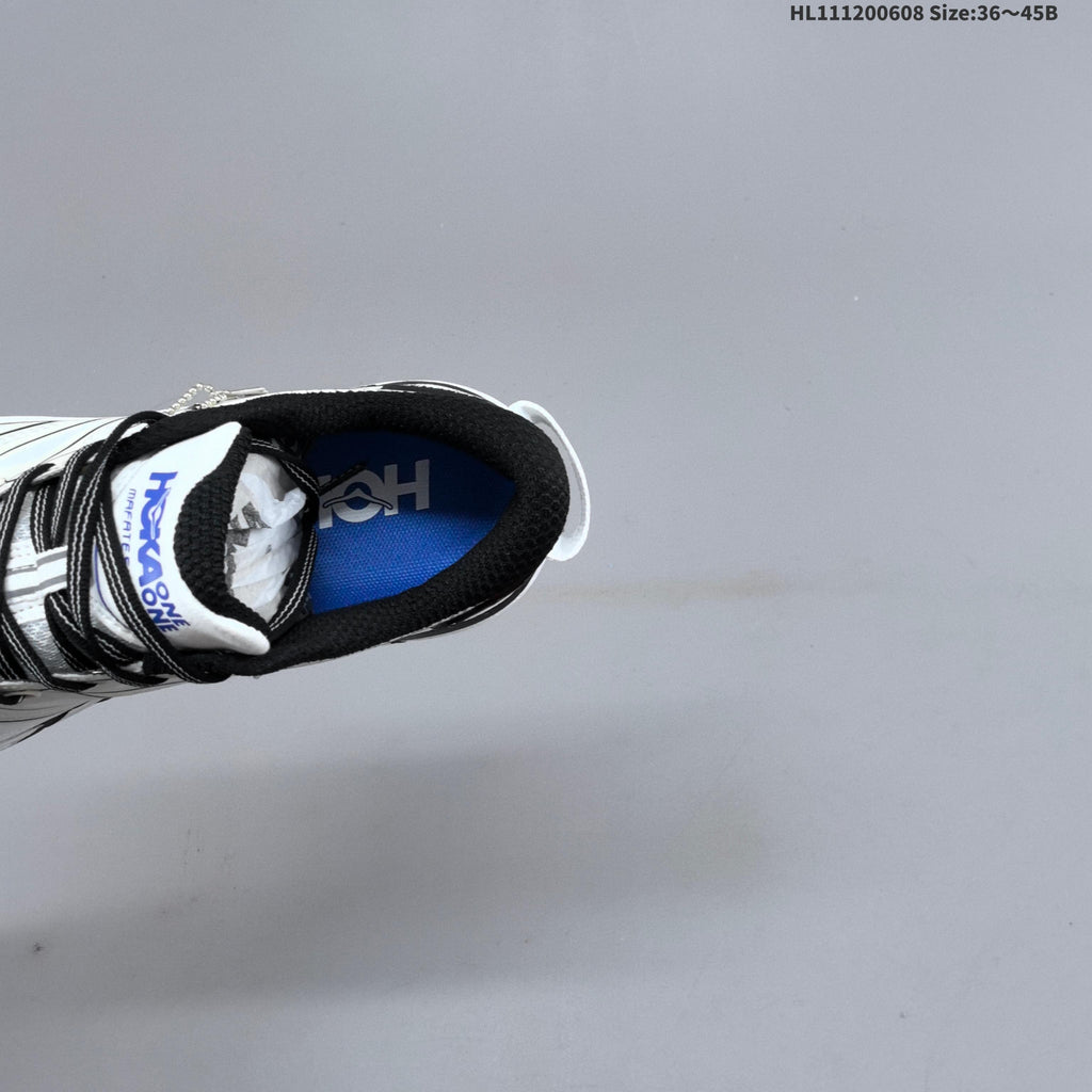 HOKA Mafate Speed 2 Low Trail Running Shoes, White Black Blue