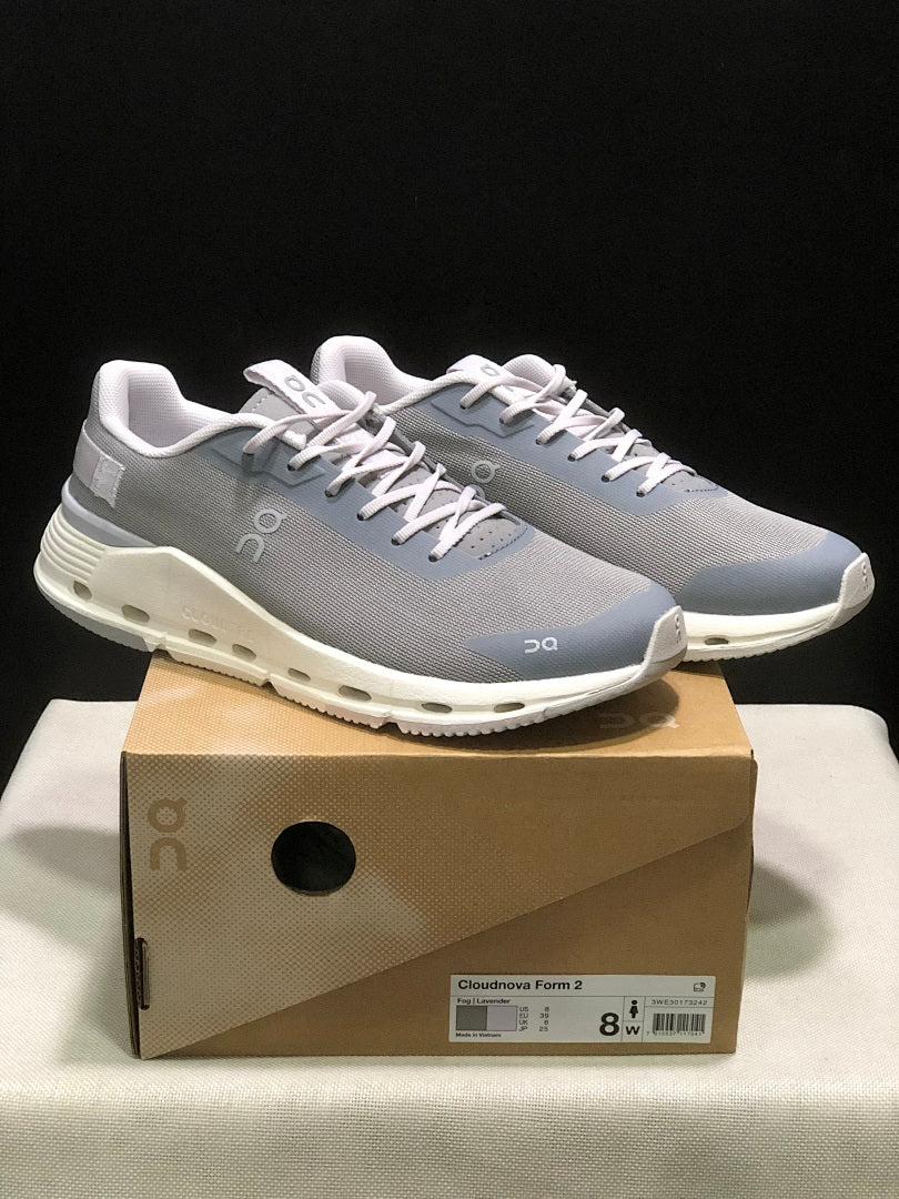 On Cloudnova Form 2 Sneakers in Fog and Lavender