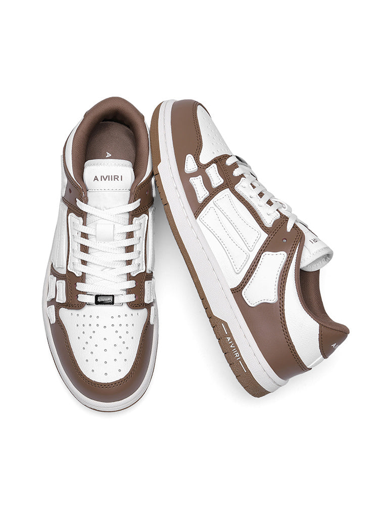 AMIRI Low-Top Sneakers in Brown and White
