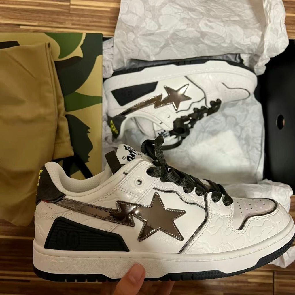 BAPE SK8 Sta Sneakers White Black 1H80-291-020