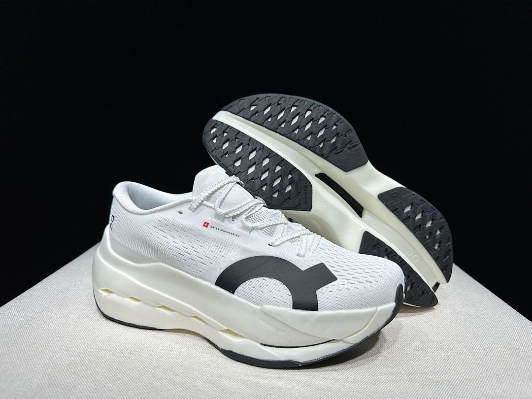 On Cloudboom Max White Running Shoes