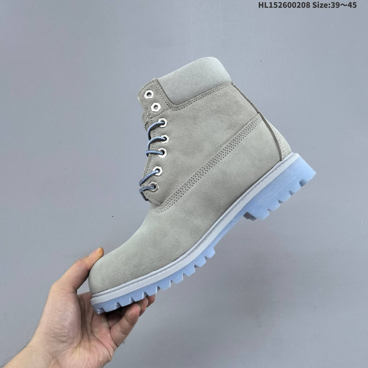 Timberland High-Top Lace-Up Boots in Grey