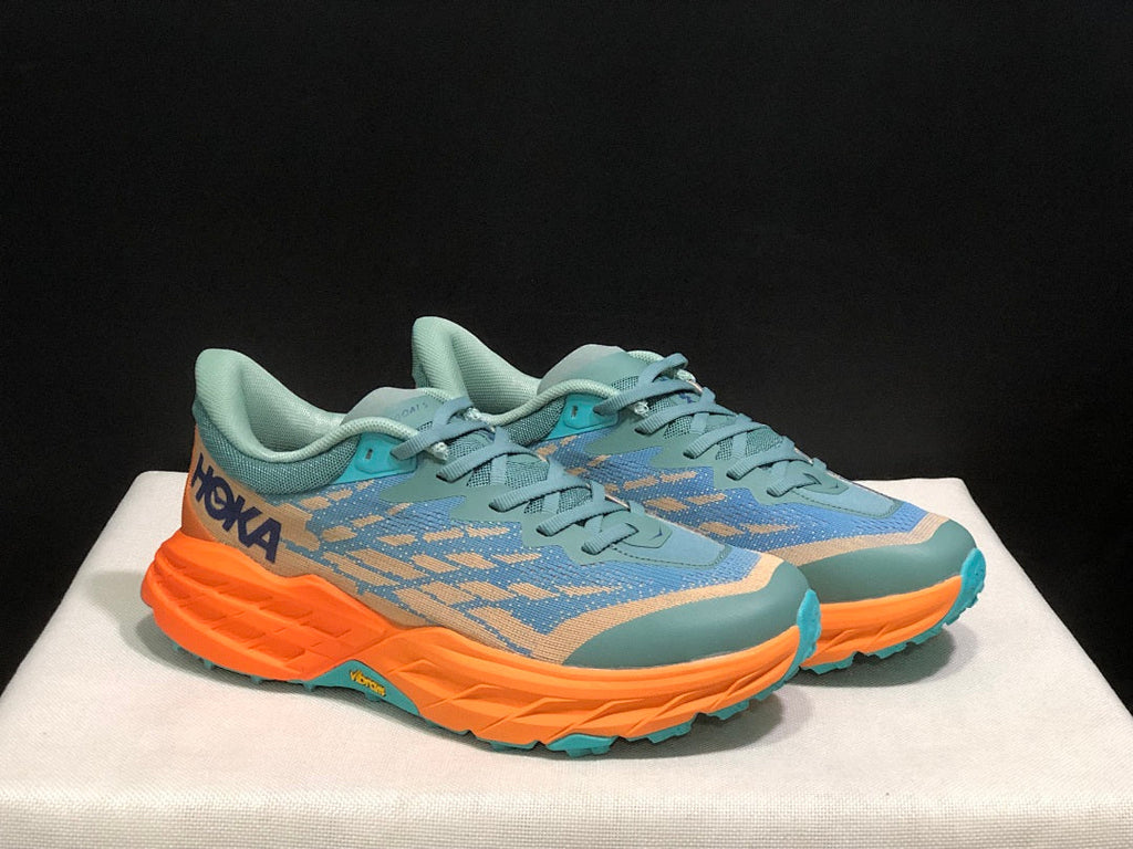 HOKA Speedgoat 5 Trail Running Shoes Blue Orange