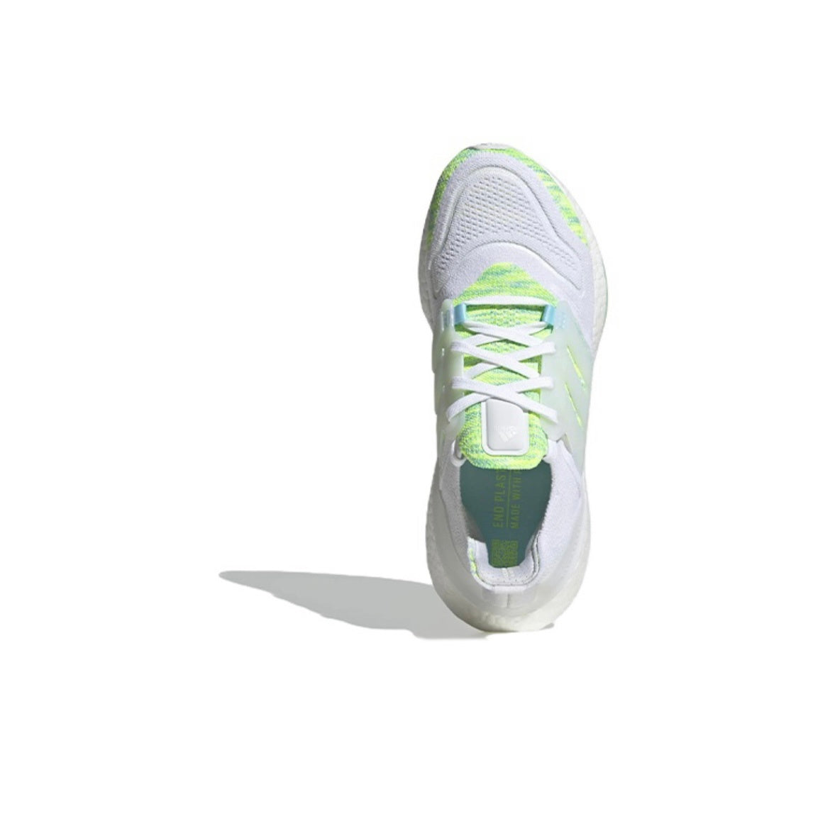 adidas UltraBoost 22 GX5926 White and Green Running Shoes