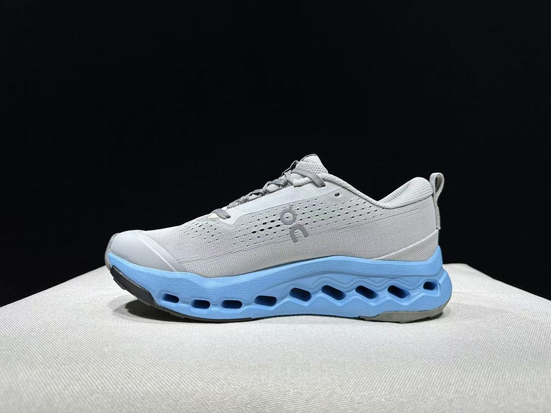 On Cloudsurfer Trail 2 Trail Running Shoes, Grey/Blue