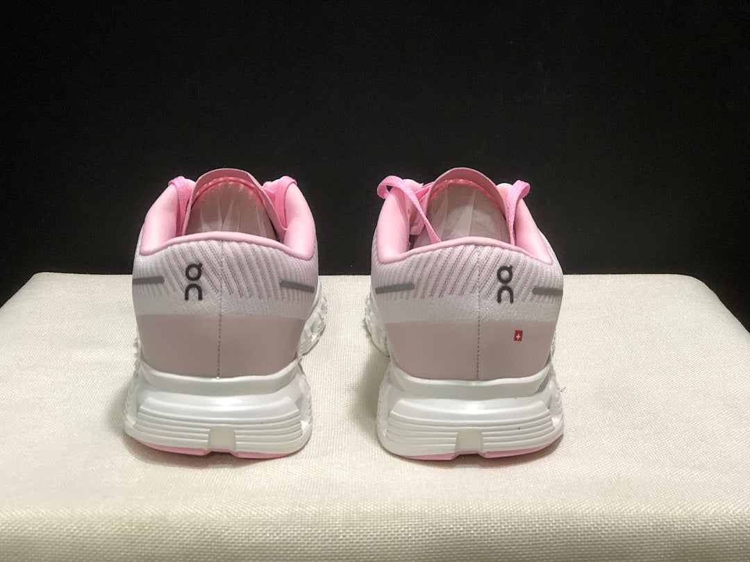 On Cloud 6 Push Sneakers in Pink, Green and White