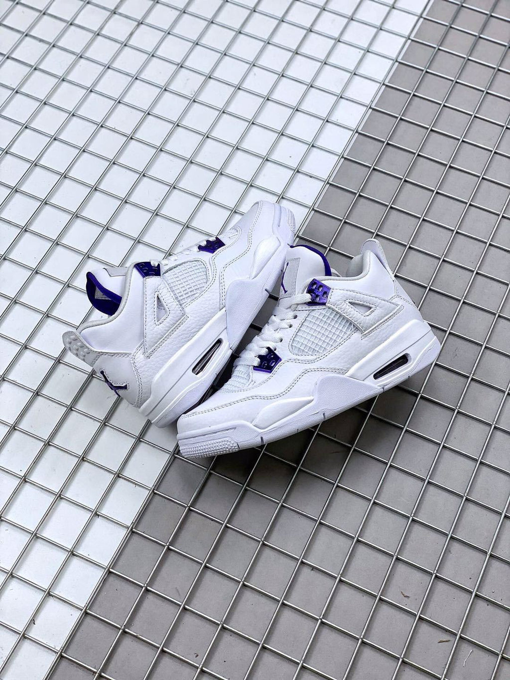 Jordan Air Jordan 4 Court Purple White and Purple Sneakers