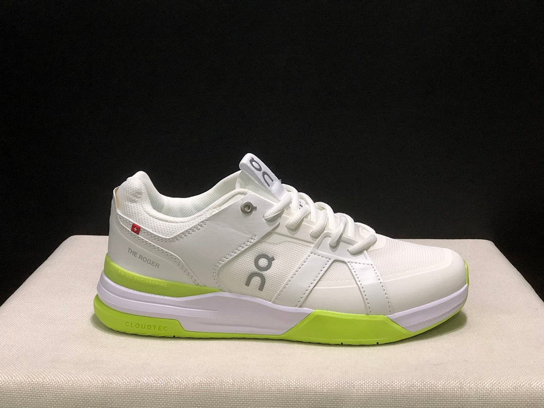 On The Roger Clubhouse Pro Sneakers White Neon Yellow