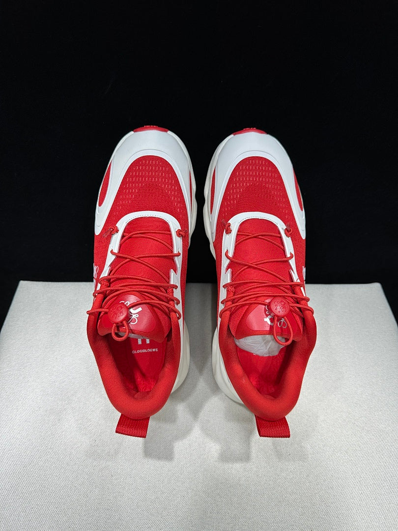 On x Loewe Cloudventure 3.0 Red and White Sneakers